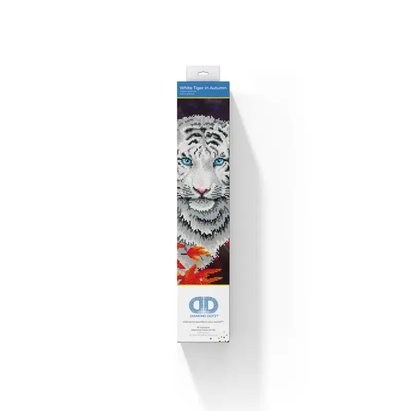 Diamond Dotz Diamond Painting White Tiger In Autumn Photo 2