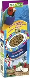 Putnu barība Nestor Eksotiskā maisījuma 700 ml (19864) — sauss sēklu maisījums eksotiskiem putniem