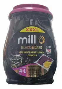 Капсулы для стирки Mill Professional для черных и тёмных тканей 70 шт — эффективность при 30°C