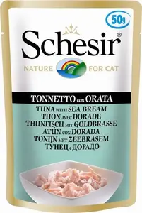 Mitrā kaķu barība Schesir Single Dish Tuncis ar dorado 50 g, Schesir SR-7620