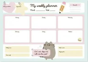 Weekly planner Pusheen Foodie collection — Pusheen weekly planner (BPSA30002)