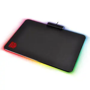 Spēļu peles paliktnis tt esports Draconem RGB — gumija, 355×255 mm, melns, neslīdoša pamatne