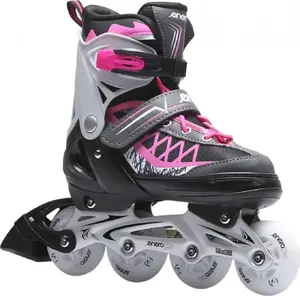 Enero adjustable black LED inline skates with replaceable frame, size 38–41