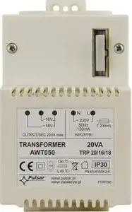 Transformer PULSAR AWT050 TRP 20 VA – dual output 16 V / 18 V
