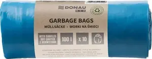 Garbage Bags Donau ECO with Knot Handles 100 L, 10 pcs, blue