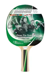 Galda tenisa rakete Victoria Sport Donic Schildkröt Top Team 400 — melna/zaļa/koka, koka rokturis