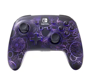 Gamepad PowerA Enhanced Wireless Controller for Nintendo Switch with Lumectra — Galactic Vortex, built-in 900 mAh battery, wireless, black