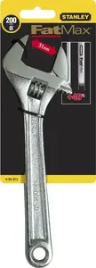 Разводной ключ STANLEY 200 мм (модель 0-95-873) стальная ручка