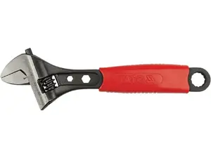 Adjustable wrench YATO YT-2171 — adjustable spanner, jaw width up to 32 mm, length 200 mm, TPR handle