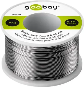 Solder Wire GOOBAY Lead-Free 0.56 mm 100 g – flux-cored, Sn-based alloy