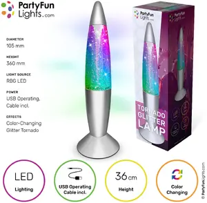 Plug-in lamp nielsen_light Tornado glitter H: 36 cm — multicolour