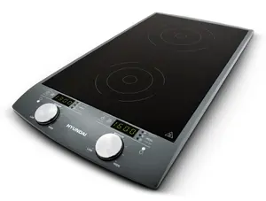 Countertop induction hob HYUNDAI IND 233, 2-zone, 31 cm width, 2900 W, black