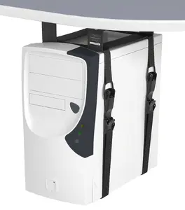 Desk-mounted CPU holder Kondator LiftFix — black, model 427-CS18, compact desk CPU mount