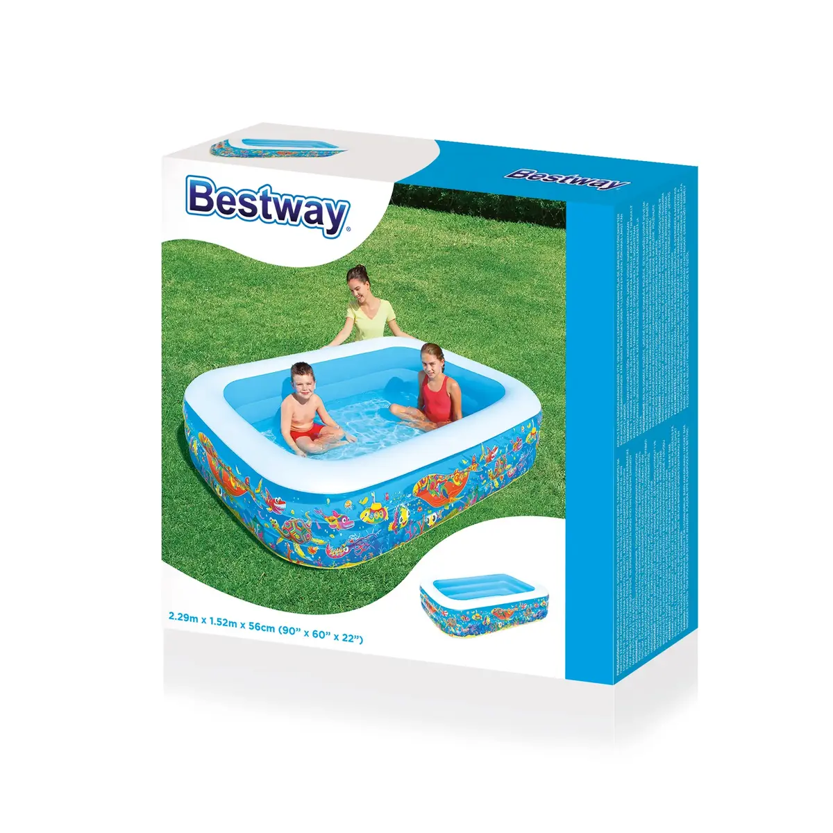 Bestway Надувной семейный бассейн 2,29×1,52×0,56 м Photo 5