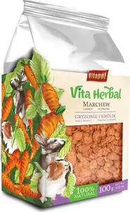 Sausētas burkānu uzkodas grauzējiem un trušiem Vitapol Vita Herbal 100 g