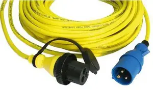 Power cable with CEE plugs 16A 250V 3x2.5 mm² Ratio 2823 IP56 5 m