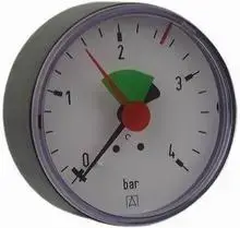 Manometrs Afriso RF 63 AX Ø63 mm 0–4 bar 1/4" pieslēgums Klase 2.5 (63512)