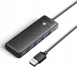 USB-хаб ORICO 4 порта USB-A 3.0, вход USB-C, кабель 0,15 м, чёрный