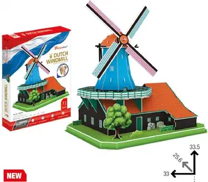 3D Puzzle Set Dante Windmill Large Model (306-20219) – wooden assembly kit