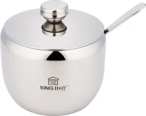 Sugar bowl KingHoff KH-3723, glass jar with 560 ml capacity