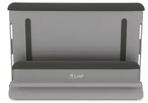 Laptop stand LMP 20420 — LMP aluminium laptop riser, grey, for 40.6 cm (16") laptops, 90×250×170 mm