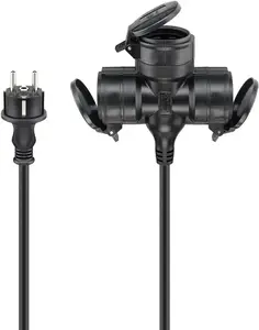 Удлинитель GOOBAY 65437 — кабель 5 м, 3 розетки Type F, для улицы, 250 В 16 А