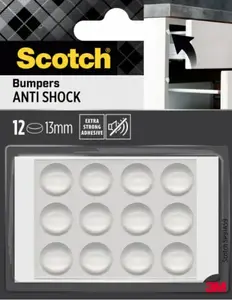 Sienas buferis Scotch 3M SP91A59, caurspīdīgs elastomērs 13×13 mm, iepak. 12 gab.