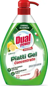 Концентрат для мытья посуды Dual Power антибактериальный с ароматом лимона 1 л