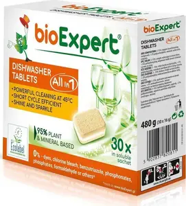 Таблетки для посудомоечной машины No name bioExpert All in 1, 30 шт