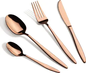 Cutlery set berlinger haus BH-3062 — 24-piece stainless steel, polished rose gold finish