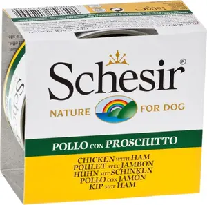 Mitrā suņu barība Schesir Kurczak i szynka w galaretce 150 g