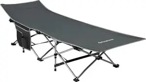 Kempinga gulta KingCamp Comfort — pārnēsājama saliekama viena cilvēka nometnes gulta
