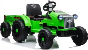 Ride-on Electric Tractor with Trailer lean cars CH9959 — children's battery-powered tractor, model 5329, green