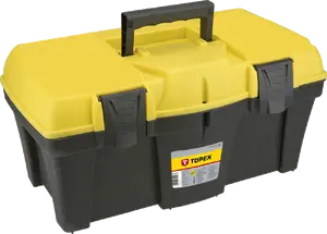 Toolbox Topex 79R122 — portable metal/plastic tool storage box, compact design