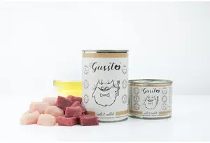 Влажный корм для кошек GUSSTO Karma Fresh Calf Rabbit 400 г — паштет с телятиной и кроликом в банке