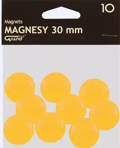 Magnet discs Grand 30 mm yellow, pack of 10