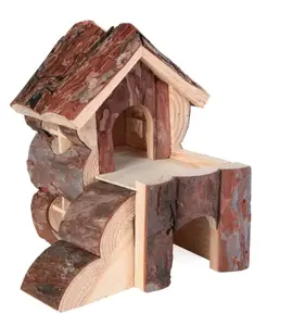 Small animal habitat décor Trixie 6176 — wooden hideout 150×150×160 mm