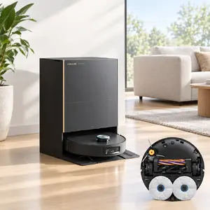 Dreame X60 Ultra Robot Vacuum Cleaner, Bagless, Laser Navigation, Wet Mopping, Black