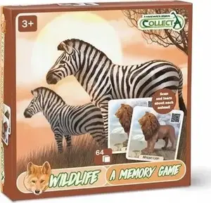 Memory game (wild animals) Collecta model 84238 — children's matching card game