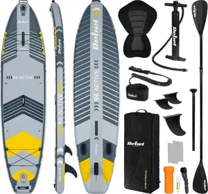 Stāvēšanas sup dēlis Rebel ACTIVE PRO RBA-4518 - piepūšamais SUP, pelēks