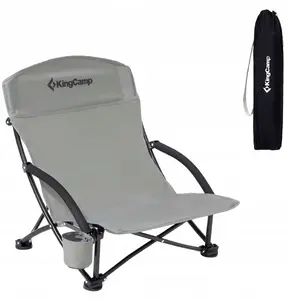 Складной кемпинговый стул KingCamp Deluxe MAS-KC3841 — стальная рама, переносное кресло для рыбалки/отдыха