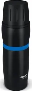 Ceļojumu krūze LAMART LT4053 480 ml melna — termo nerūsējošā tērauda trauks