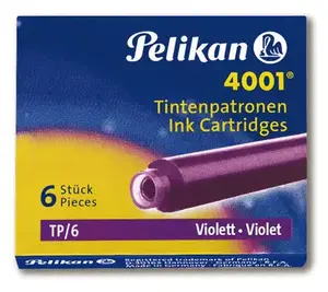 Pildspalvas uzpilde Pelikan 301697 — violeta tinte, 6 gab. iepakojums