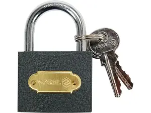 Padlock Vorel 77063, compact steel padlock, height 21 mm, weight 220 g, 1 pc