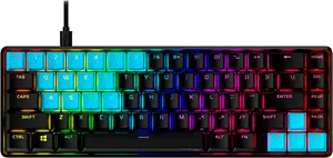 Комплект игровых колпачков клавиш HyperX Rubber Keycaps Blue US Layout для механических клавиатур термопластичный эластомер