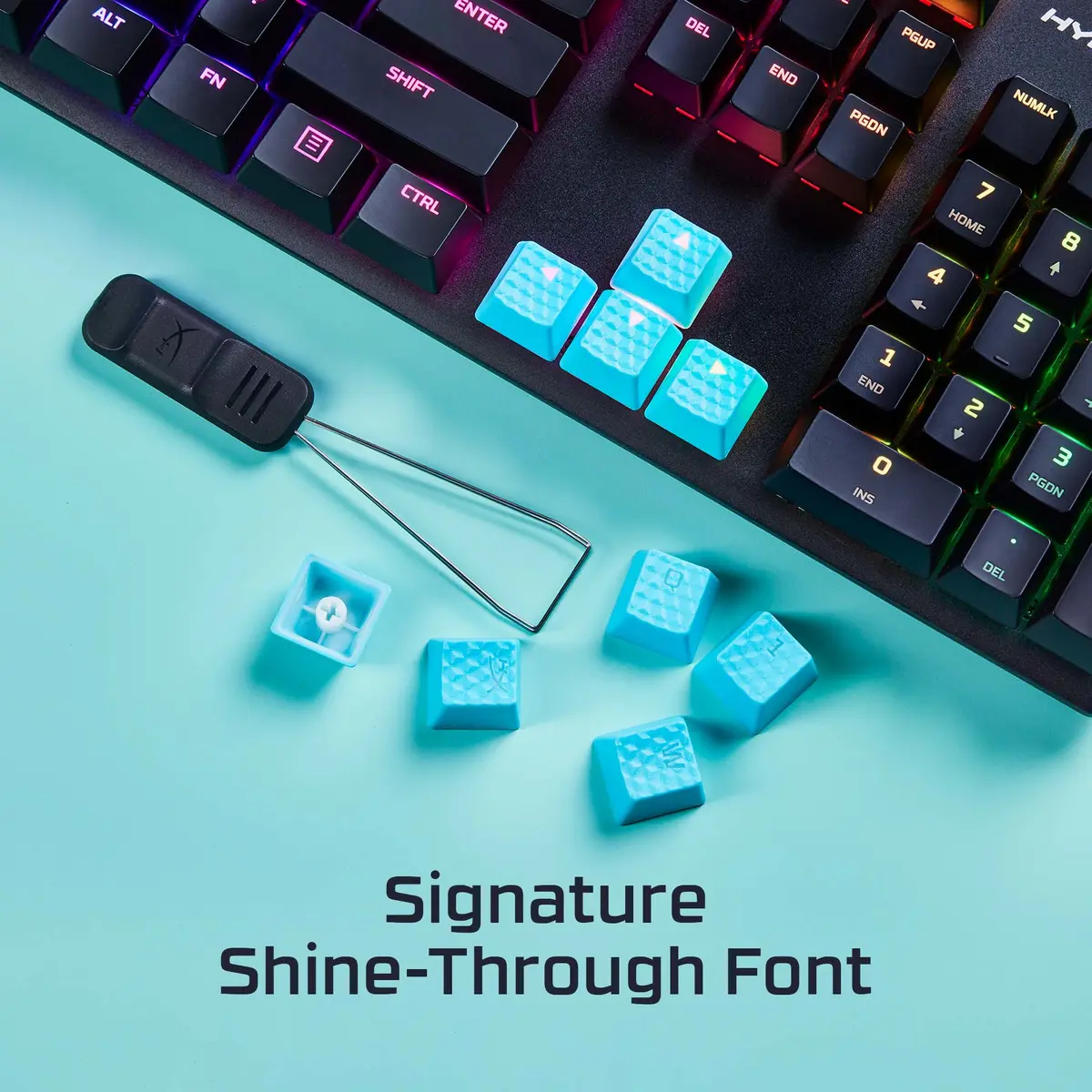 HyperX gumijas taustiņu uzgaļi — komplekts, zils (ASV) Photo 9