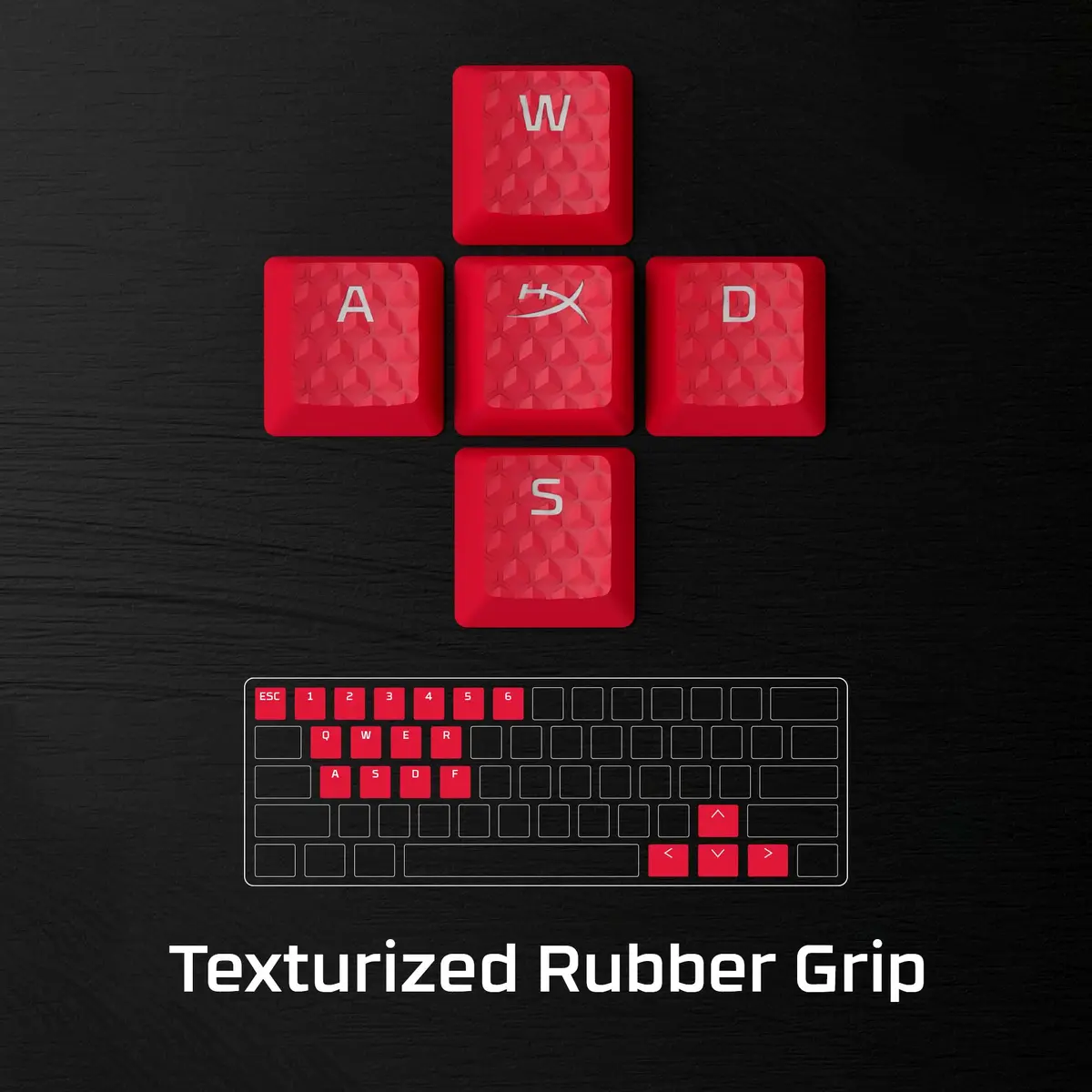 HyperX gumijas taustiņu uzgaļi — komplekts, zils (ASV) Photo 10