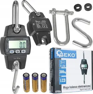Noliktavas āķa svars GEKO elektronisks 300 kg, skava 20 mm