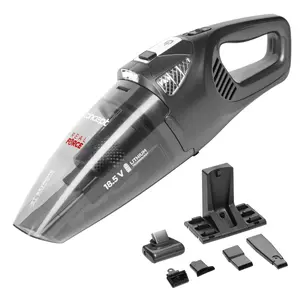 Rokas putekļsūcējs Concept Solution VP4380 — bez maisiņa, HEPA filtrs, 0,45 l, akumulators 35 min, uzlāde 4 h, melns