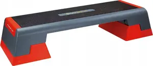 Step platform HMS AS007 Black/Red — adjustable aerobic stepper for fitness and group classes